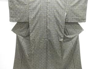 大正ロマン　秋名バラ織り出し本場泥大島紬着物